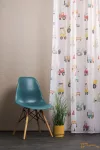 Nyomott voile DUSTY 01 fehér 300 cm + ózs