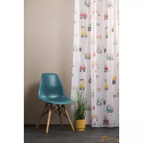 Nyomott voile DUSTY 01 fehér 300 cm + ózs