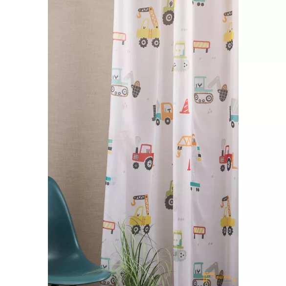 Nyomott voile DUSTY 01 fehér 300 cm + ózs