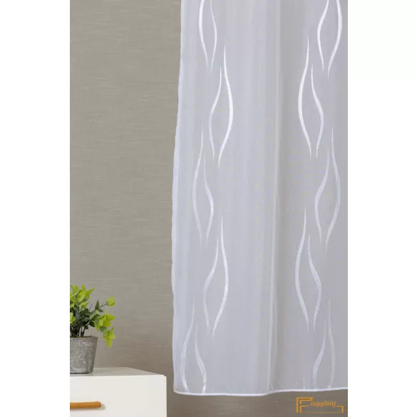 (2 méret) Elenor finom szövésű voile - Fehér- 220cm