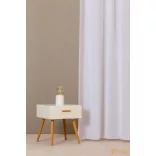 (10 szín) PRIMULA  Sablé fényáteresztő függöny - Fehér -300 cm
