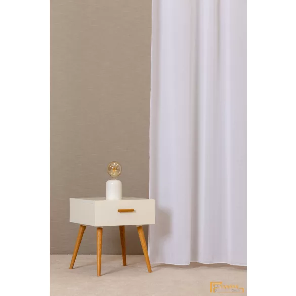 (10 szín) PRIMULA  Sablé fényáteresztő függöny - Fehér -300 cm