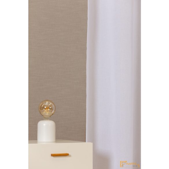 (10 szín) PRIMULA  Sablé fényáteresztő függöny - Fehér -300 cm