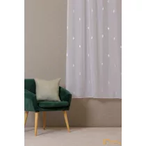   (2 szín 2 méret) Florin  nyírt sablé - Elegáns fehér ezüst falevelek -220cm 