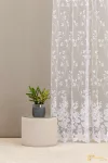 (2 méret) Bk1006 Jacquard fényáteresztő függöny-Fehér-280cm
