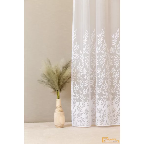 (2 méret) Boronka fényáteresztő függöny-175cm -Levél mintás