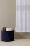 (2 méret) Barokkos jacquard kötött fényáteresztő függöny Bihar-220cm