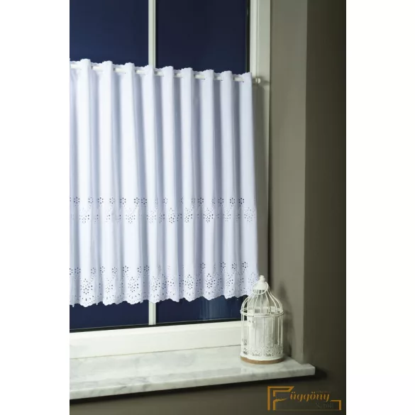 (3 méret) Hímzett batiszt HOLLÓKŐ  fehér 45cm