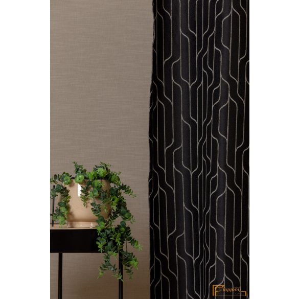 (4 szín) Erté art dekor függöny-Fekete