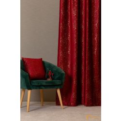 Karácsonyi ágak dekor függöny - Rubin.