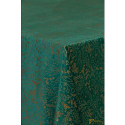   Karácsony mintás asztalterítő -Karácsonyi ágak - Smaragd -300cm