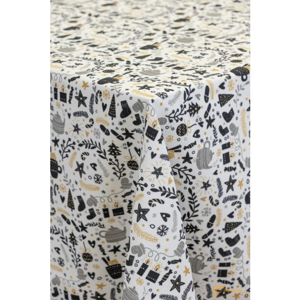 Karácsony mintás asztalterítő abrosz-- Gingerbread -180cm