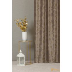   (2 szín) LUMI karácsonyi bársony - Cappuccino alapon arany minták.  - 300cm