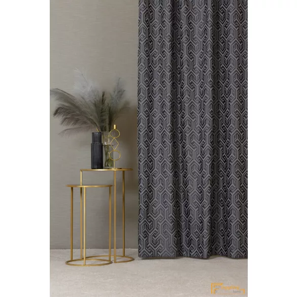  (4 szín) LUCAS jacquard szövésű dekor függöny - Inox - 340cm