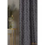  (4 szín) LUCAS jacquard szövésű dekor függöny - Inox - 340cm