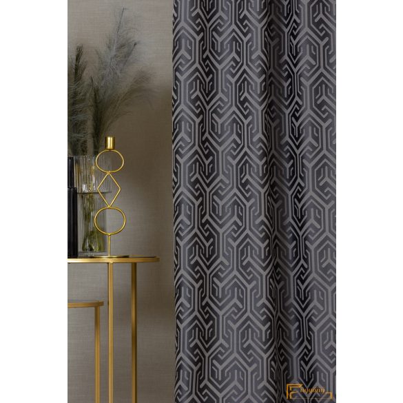  (4 szín) LUCAS jacquard szövésű dekor függöny - Inox - 340cm