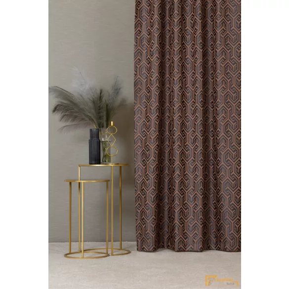 (4 szín) LUCAS jacquard szövésű dekor függöny - Rozsda - 340cm