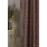 (4 szín) LUCAS jacquard szövésű dekor függöny - Rozsda - 340cm