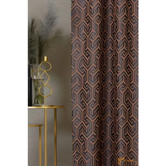 (4 szín) LUCAS jacquard szövésű dekor függöny - Rozsda - 340cm