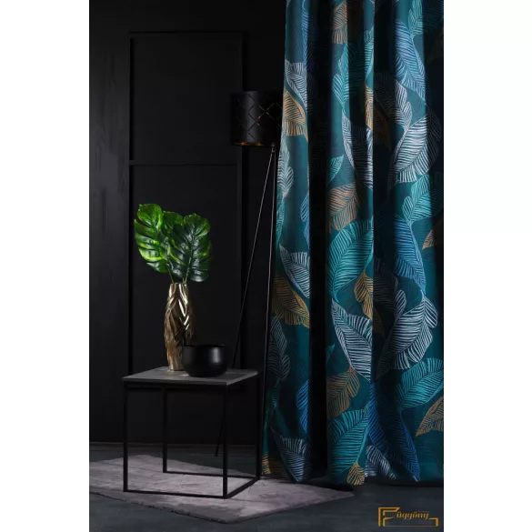 (2 szín) DIM OUT nyomott SAMOA 15 smaragd 150cm