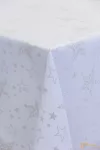 Karácsony mintás asztalterítő -Estrella -Ezüst csillag mintás -180cm