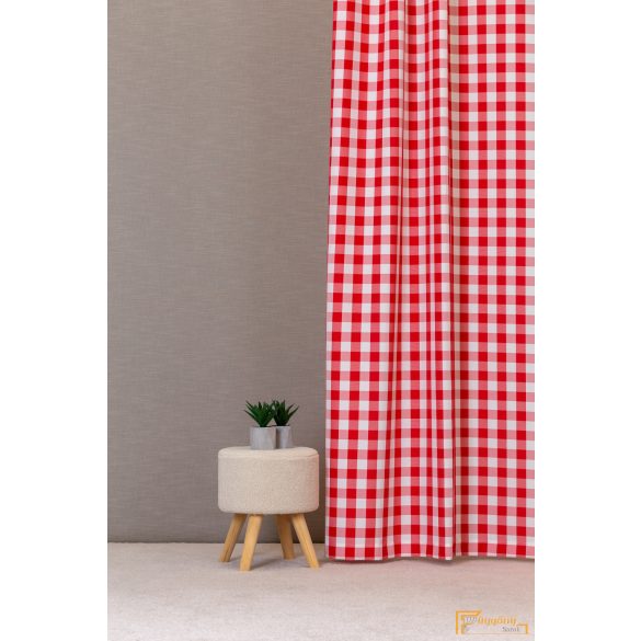 (4 szín) Baja kockás teflon-Piros.