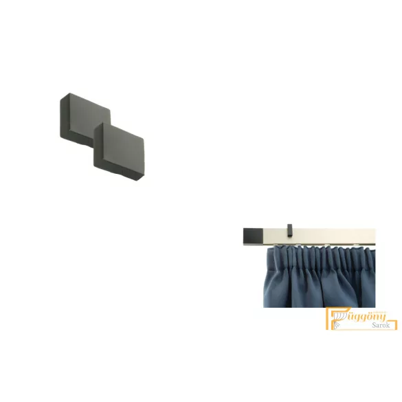 (2 szín) Elegante vegzáró Rectangulo (2db) - Matt fekete