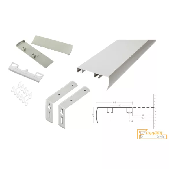 DecoLino Standard profil 02 alu szatén - Design karnis