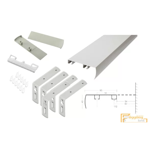 DecoLino Standard profil 02 alu szatén - Design karnis