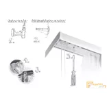 DecoLino Standard profil 02 alu szatén - Design karnis
