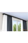 (9 szín 16 méret) DecoLino Design mennyezeti karnis szett (1méter) - Fekete