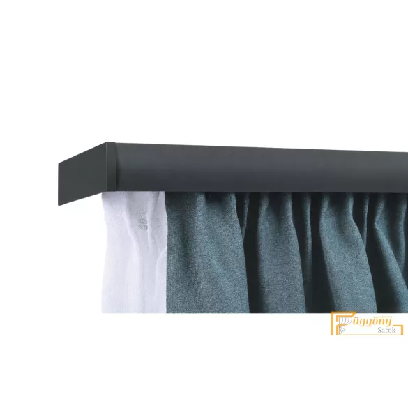 (9 szín 16 méret) DecoLino Design mennyezeti karnis szett (1méter) - Fekete