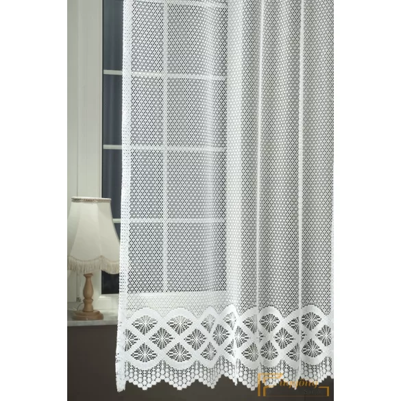 (2 szín 2 méret) Ella Jacquard függöny fehér 2418/180cm 