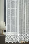 (2 szín 2 méret) Ella Jacquard függöny fehér 2418/260cm 