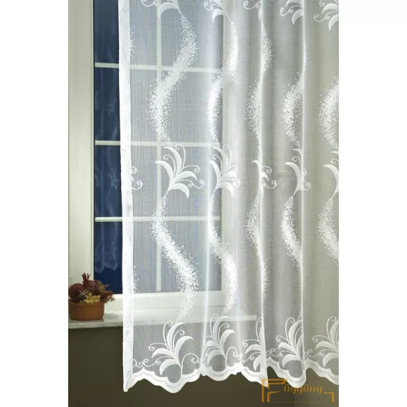 (2 méret) Ella Jacquard függöny fehér 39003/180cm 