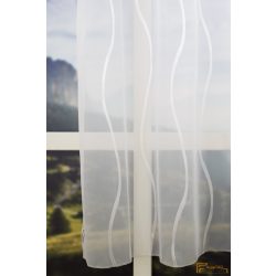   (2 méret 3 szín) R-6467 hullám mintás voile függöny 180cm -103 Ecru