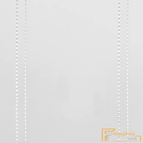 (2 szín 2 méret) Fehér csíkos voile R-6544/300 ózs 