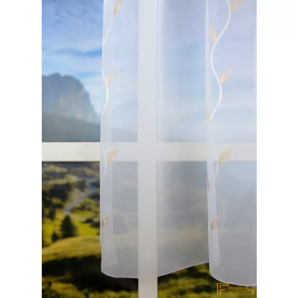 (2 szín 2 méret) 51120 Levél mintás nyírt voile R-300 cm (210)