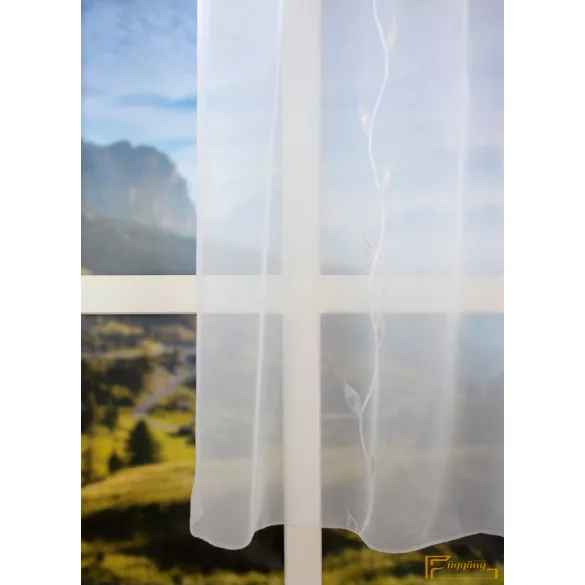 (2 szín 2 méret) 51120 Levél mintás nyírt voile R-300 cm (101)