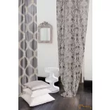(3 szín) G21500 hímzett előkelő mintás Prémium dekor függöny R-300 cm(905)-Szürke