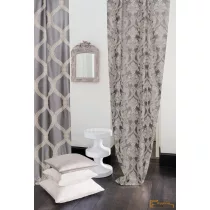   (3 szín) G21500 hímzett előkelő mintás Prémium dekor függöny R-300 cm(905)-Szürke