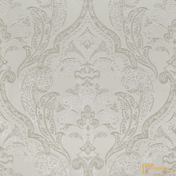 (3 szín) G21501 hímzett barokk mintás Prémium dekor függöny R-300 cm(105)-Ecrü