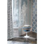 (3 szín) G21501 hímzett barokk mintás Prémium dekor függöny R-300 cm(601)-Denim