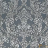 (3 szín) G21501 hímzett barokk mintás Prémium dekor függöny R-300 cm(601)-Denim