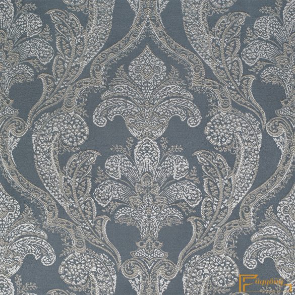 (3 szín) G21501 hímzett barokk mintás Prémium dekor függöny R-300 cm(601)-Denim