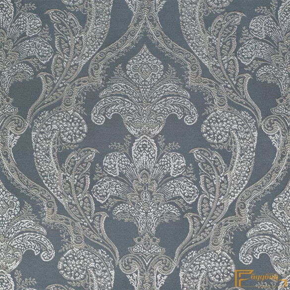 (3 szín) G21501 hímzett barokk mintás Prémium dekor függöny R-300 cm(601)-Denim