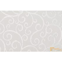   (2 szín) Rosaretto kacskaringó mintás dekor függöny R-150 cm(102)-Fehér