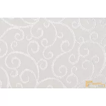   (2 szín) Rosaretto kacskaringó mintás dekor függöny R-150 cm(102)-Fehér