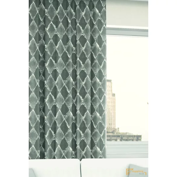 (5 szín) Cairo finom csillogású dekor függöny R-300 cm(908)-Sötét szürke