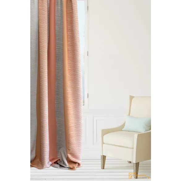 (4 szín) Boras egyszínű nyomott dimout R-150 cm (208)-Szürke-korall csikos